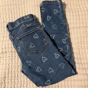 Wonder Nation Blue Heart Print Skinny Jeans